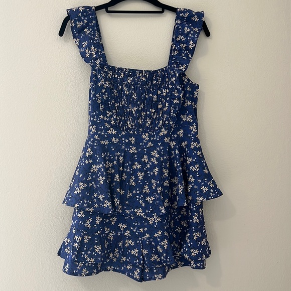 Floral romper with square top - Picture 3 of 6